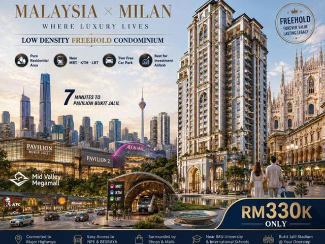 LINK MRT 3 KTM 1st Home Full loan 3 R Dualkey 5 mins Midvalley