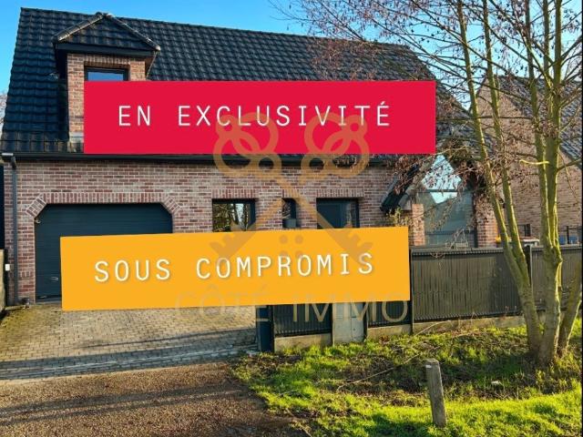 LIBERCOURT: PAVILLON INDIVIDUEL SEMI PLAIN PIED 160 M2 HABITABLES 5 CHAMBRES+BUREAU