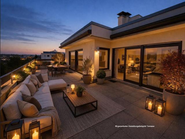 RESERVIERT Lichtdurchflutete 4 Zimmer Penthouse Wohnung mit XXL Dachterrasse an der Murg