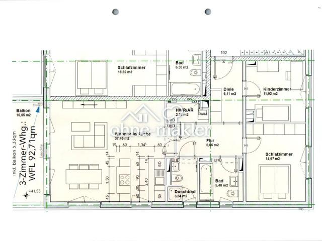 Lichtdurchflutete Wohnung mit Balkon & Tiefgaragenstellplatz im beliebten Adlershof