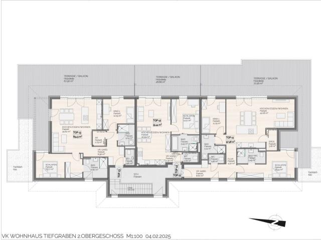 Lichtdurchflutete Dachgeschosswohnung mit XL Terrasse zwischen Irrsee und Mondsee Bezugsfertig im April 2026