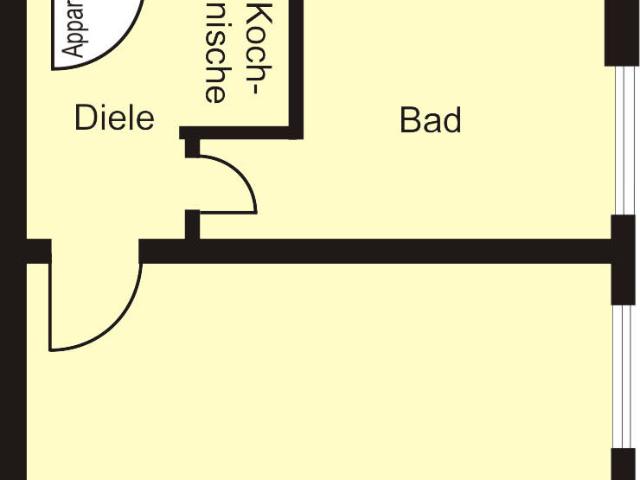 Lichtdurchflutetes 1 Zimmer Appartement, ca. 25m² Wohnfläche ideal für Studenten!
