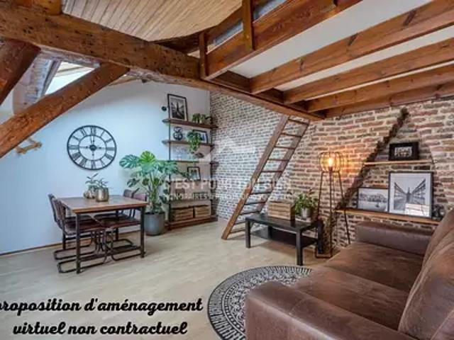 Lille 59800 Achat / Vente appartement 1 pièce t1 au dernier étage