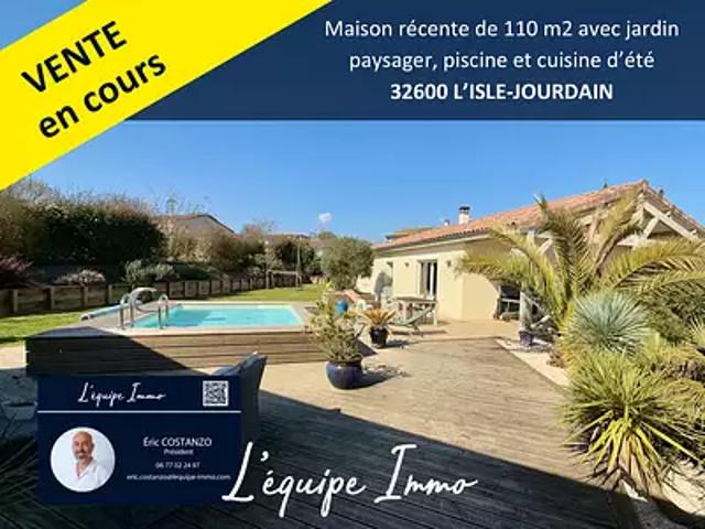 L'Isle Jourdain 32600 Achat / Vente maison 5 pièces t5