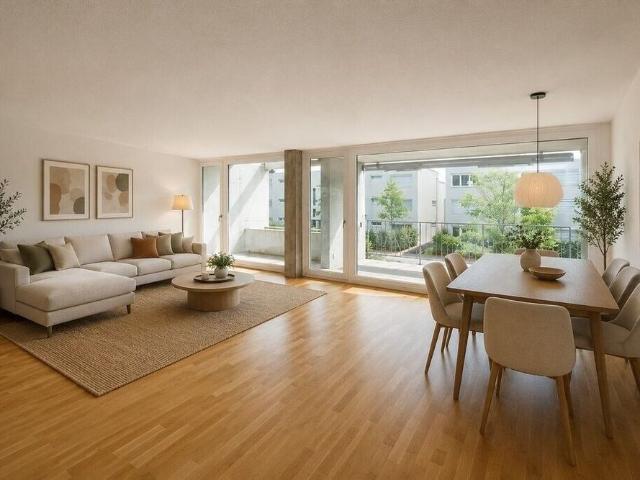 Living space with large balcony