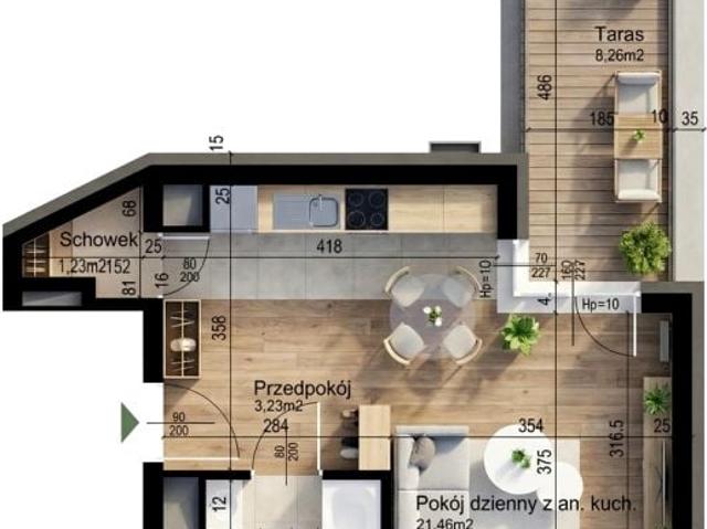 Śliwkowa 29,51 m², Kraków