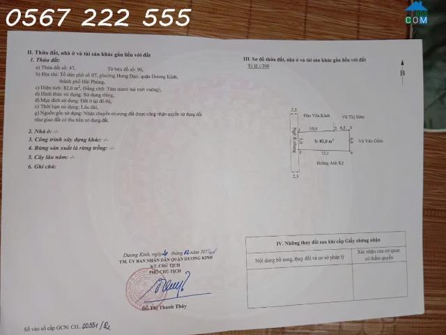 Lô Đẹp Hiếm – Phương Lung, Hưng Đạo, Dương Kinh – Giá Chỉ Hơn 2,1x Tỷ – Zalo 0567 222