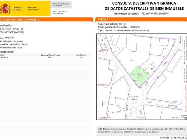 Local comercial a la venta en Getafe Madrid