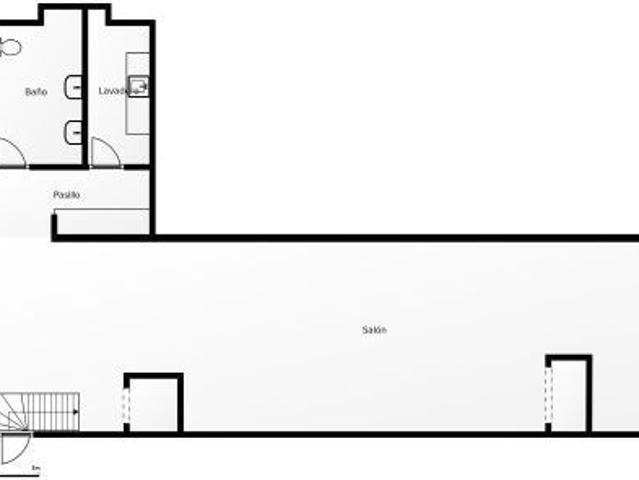 Local comercial de 190 m2 en Deusto, a 400 m de metro Sarriko. A pie de calle