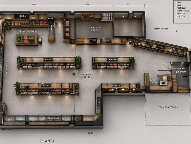 Local comercial en alquiler en Hospitalet de Llobregat, L´, de 223 m² por 2.200
