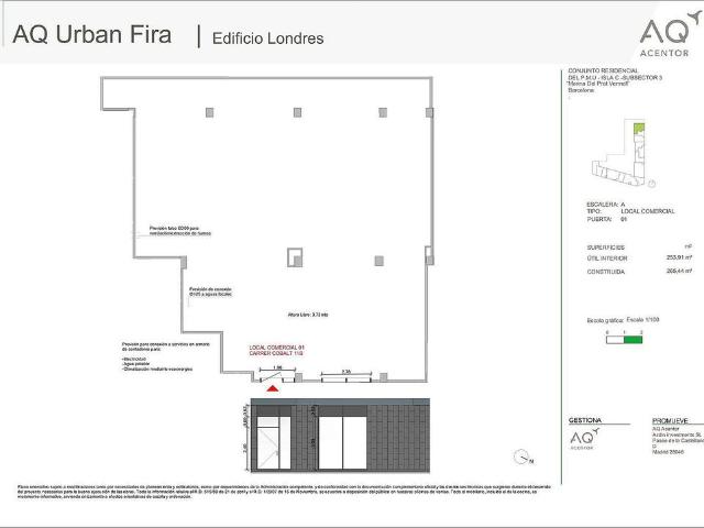 Local comercial en venta en calle Del Cobalto, Barcelona, de 253 m² 1 habitación por 329.000