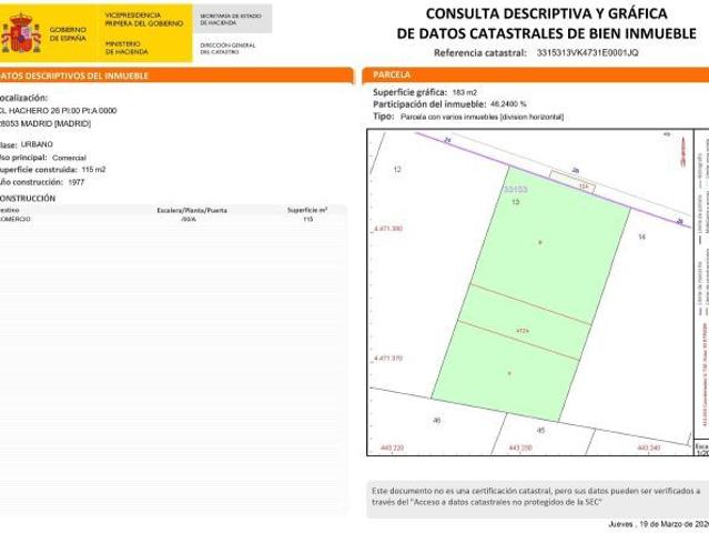 Local comercial en venta en Puente de Vallecas Madrid