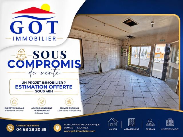 Local commercial à vendre, Emplacement n 1, Centre ville de Saint Laurent de la Salanque