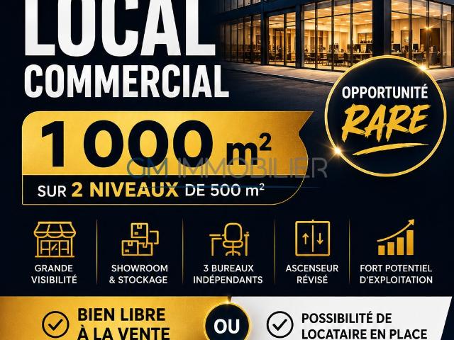 Local commercial d’environ 1 000 m2 Fort potentiel d’aménagement, bureaux et activités professionnelles