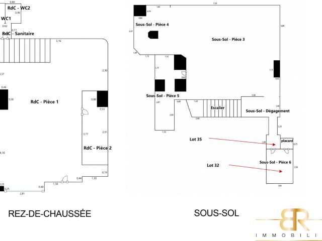 LOCAL COMMERCIAL / 100 M2 / GRANDE EXTRACTION / RESTAURATION POSSIBLE / DEUX CAVES
