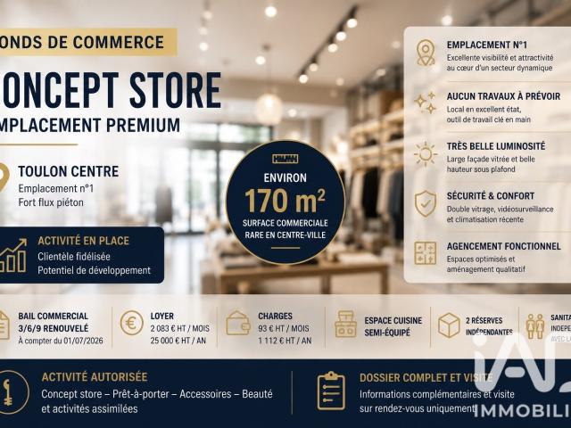 Local commercial 170 m²