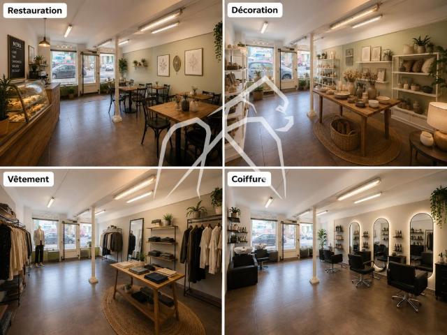 Local commercial 73 m² + appartement 70 m² à l’étage