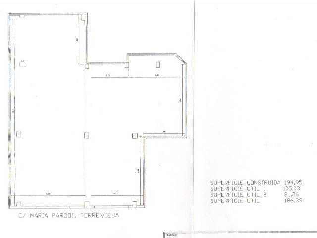 Local de 195 M2 en venta en Calle María Parodi Torrevieja