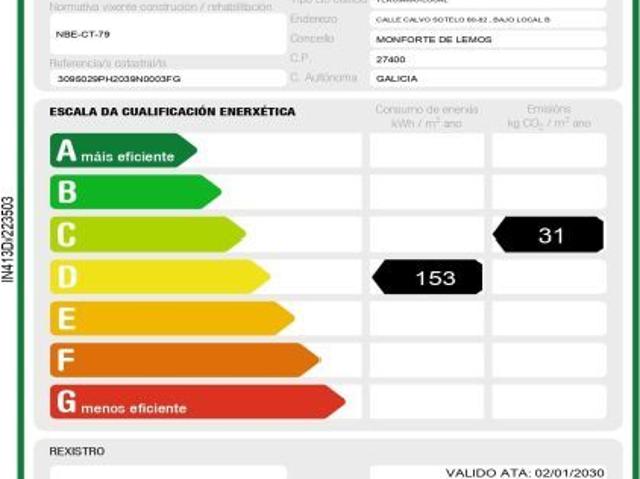 LOCAL EN VENTA EN MONFORTE DE LEMOS