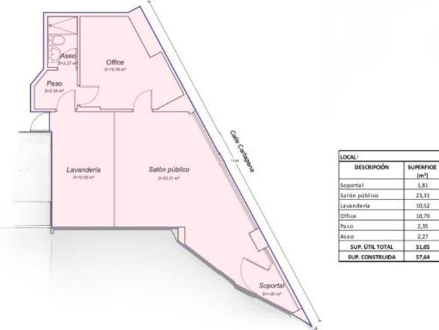 Local en funcionamiento en venta junto al Cuartel de Artillería