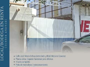 LOCAL/BODEGA EN RENTA COLONIA ANAHUAC