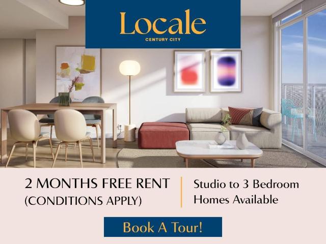 Locale Century City B3 King George Blvd 2bed/2bath [object Promise] for Rent