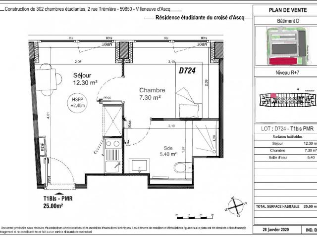location t1 25 m² villeneuve d ascq 59650
