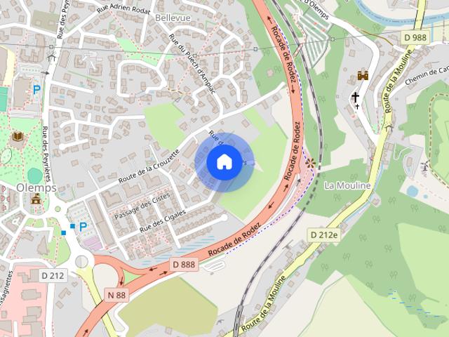 LOCATION T2 OLEMPS SANS FRAIS D' AGENCE