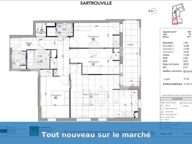 location t4 82 m² sartrouville 78500