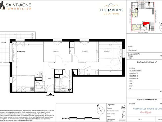 Location Appartement 4 pièces 80.1 m2 Grigny
