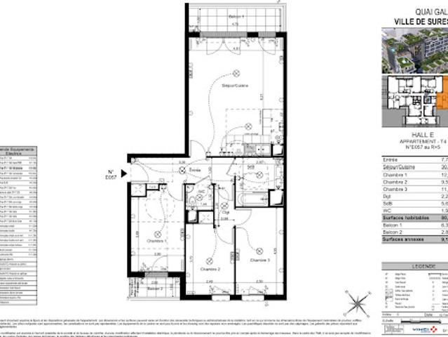Location Appartement 4 pièces 80 m2 Suresnes