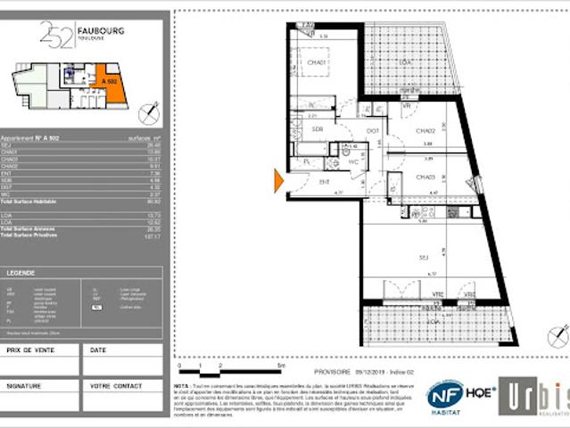 Location Appartement 4 pièces 81 m2 Toulouse