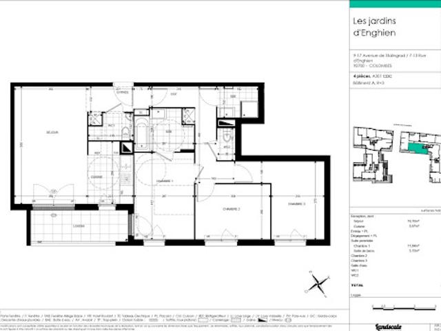 Location Appartement 4 pièces 82 m2 Colombes