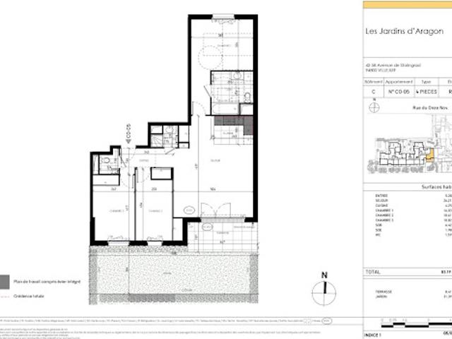 Location Appartement 4 pièces 84 m2 Villejuif