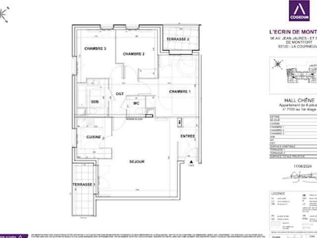 Location Appartement 4 pièces 84 m2 La Courneuve