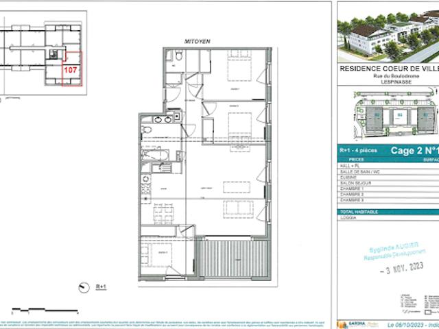 Location Appartement 4 pièces 84 m2 Lespinasse
