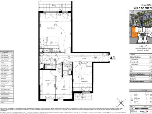 Location Appartement 4 pièces 84 m2 Suresnes