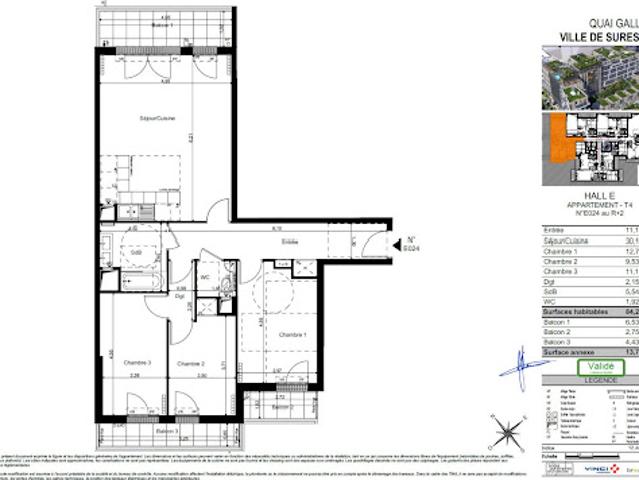 Location Appartement 4 pièces 84 m2 Suresnes