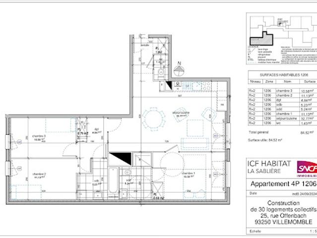 Location Appartement 4 pièces 85 m2 Villemomble