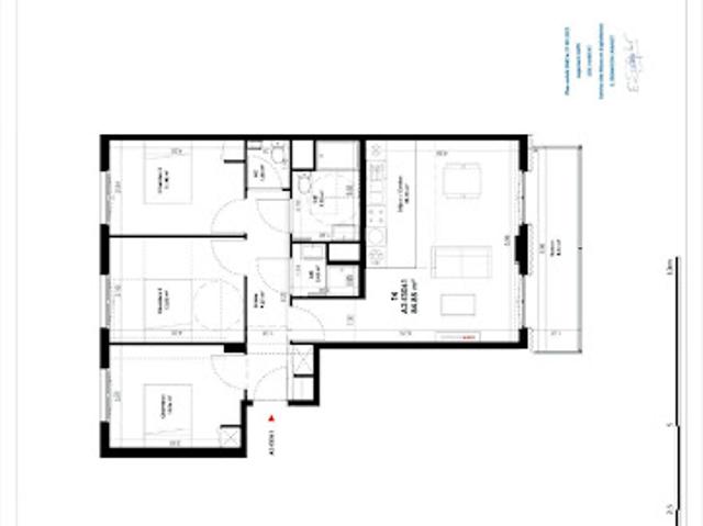 Location Appartement 4 pièces 85 m2 Saint Denis