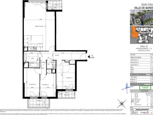 Location Appartement 4 pièces 88 m2 Suresnes