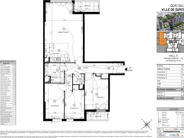 Location Appartement 4 pièces 88 m2 Suresnes