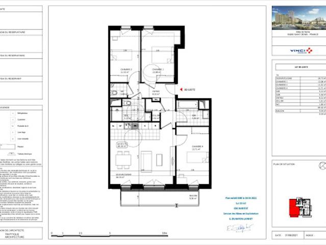 Location Appartement 4 pièces 89 m2 Saint Denis