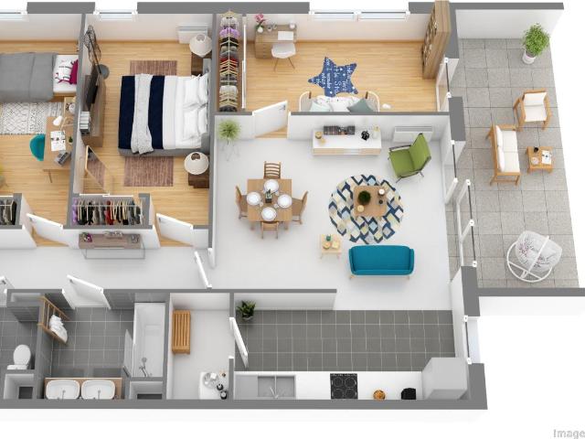 Location appartement 4 pièces VILLENEUVE TOLOSANE 82m² à 847.69€/mois CDC Habitat