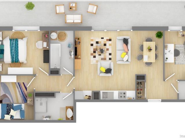 Location appartement 4 pièces NOTRE DAME DE BONDEVILLE 82m² à 948.78€/mois CDC Habitat