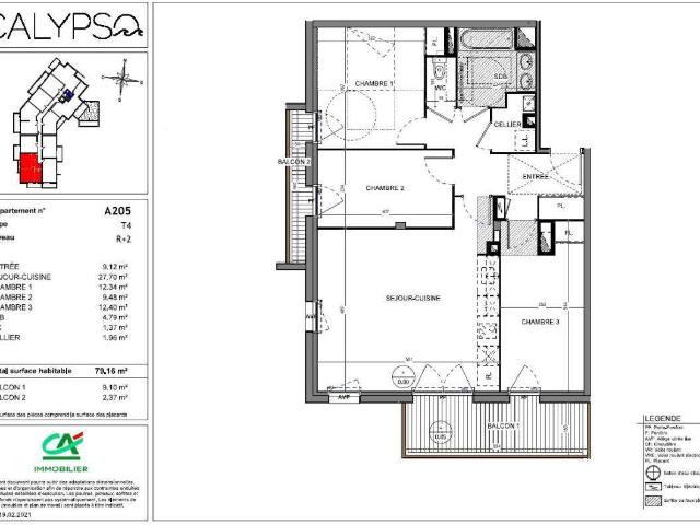 Location appartement 4 pièces Pornic 44