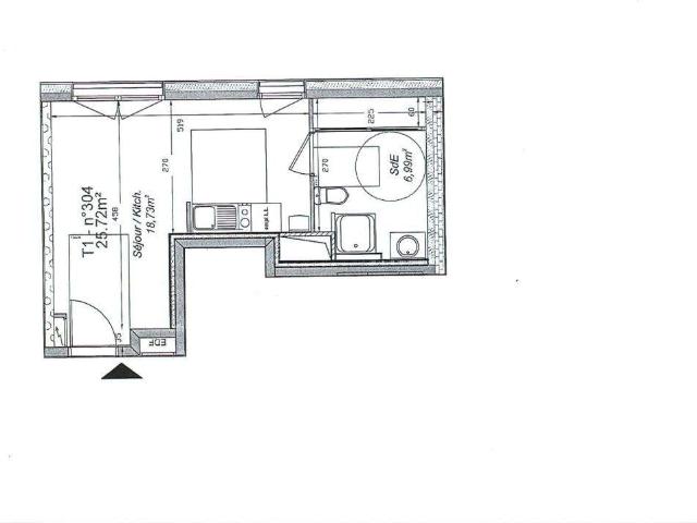 Location appartement 1 pièce Nantes 44