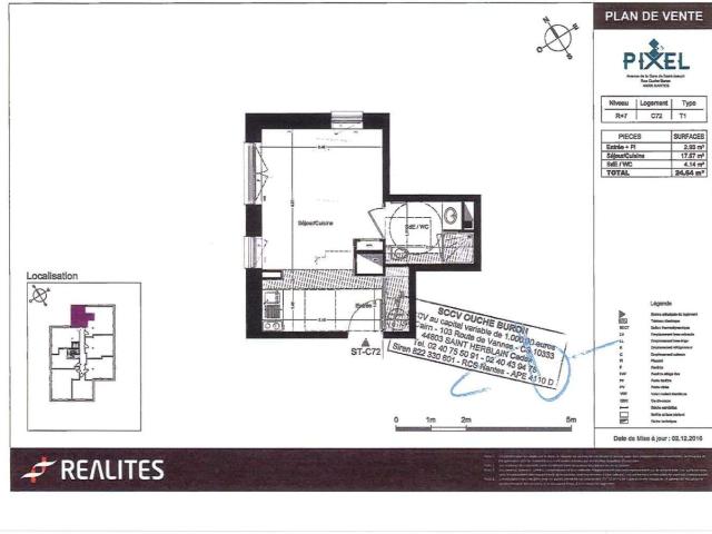 Location appartement 1 pièce Nantes Centre Ville 44