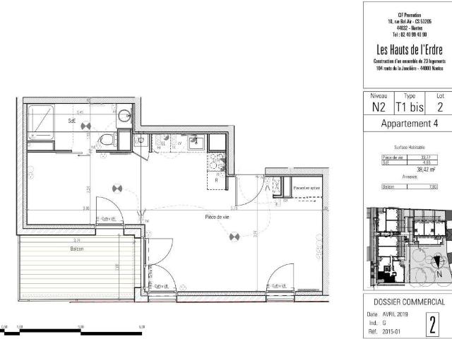 Location appartement 1 pièce Nantes Jonelière 44