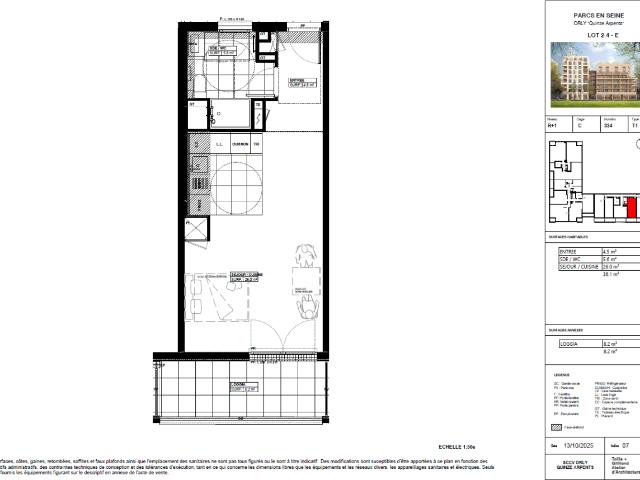 Location appartement 1 pièce ORLY 36m² à 778.13€/mois CDC Habitat